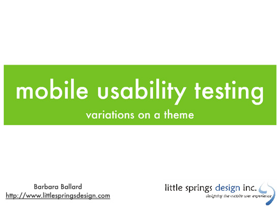 Mobileusabilitytestingslides in 