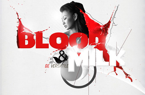 Milk-blood-poster in 
